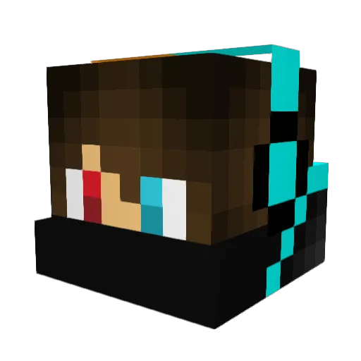 oneRx12138 Minecraft avatar head, 3D render