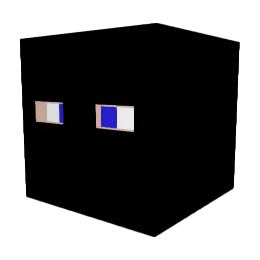 one_human Minecraft avatar head, 3D render