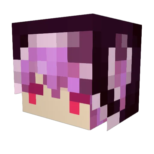 one_ic Minecraft avatar head, 3D render