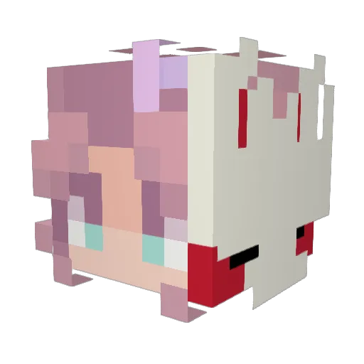 one_mad_driver Minecraft avatar head, 3D render