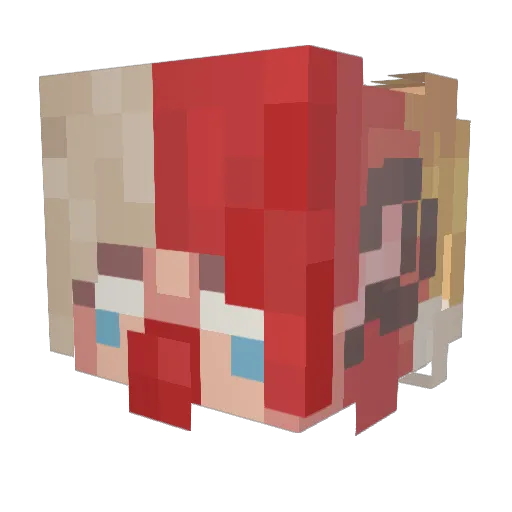 one_million_rats Minecraft avatar head, 3D render