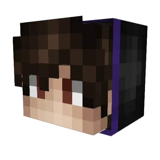 one_no_yami_ Minecraft avatar head, 3D render