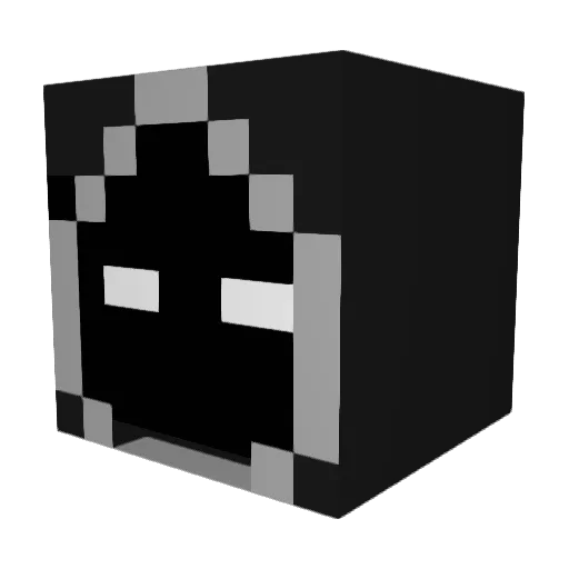 one_v1 Minecraft avatar head, 3D render