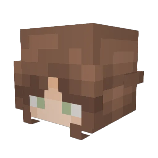 one_x_craft Minecraft avatar head, 3D render