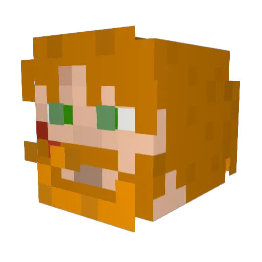 onebackone Minecraft avatar head, 3D render