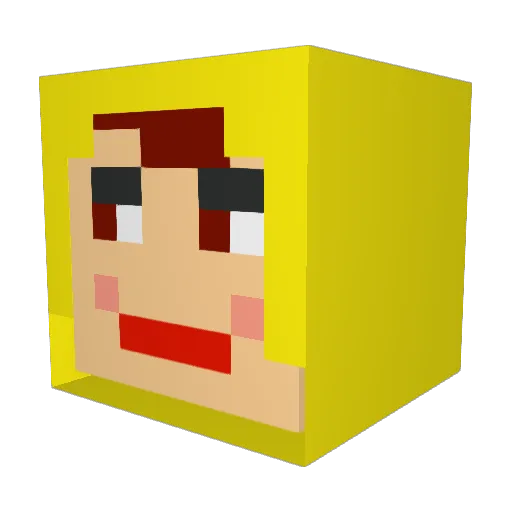 onebluepearl Minecraft avatar head, 3D render