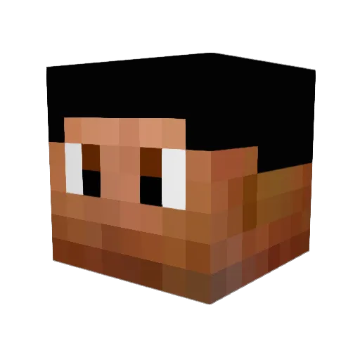 onecheekgrapist Minecraft avatar head, 3D render