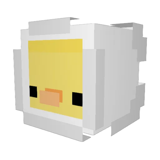 onecoinmore Minecraft avatar head, 3D render