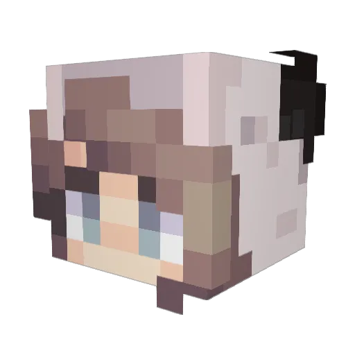 onecrazychick Minecraft avatar head, 3D render
