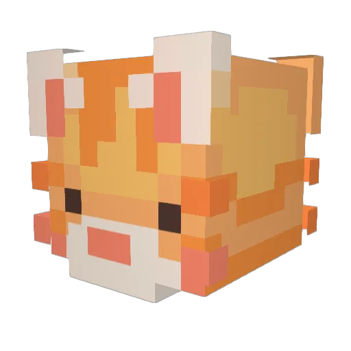 onedayharuto Minecraft avatar head, 3D render