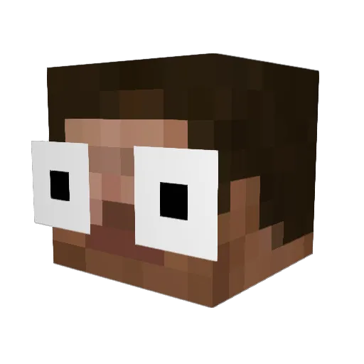 onedeez Minecraft avatar head, 3D render