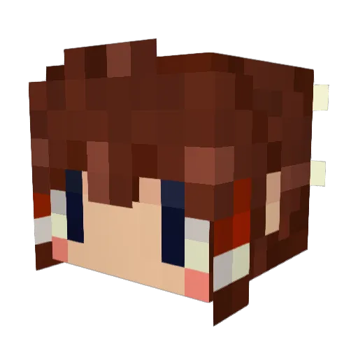 oneflash7 Minecraft avatar head, 3D render