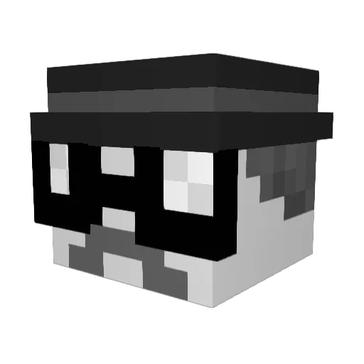 oneglove_ Minecraft avatar head, 3D render