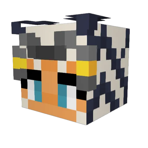 onehundredbex Minecraft avatar head, 3D render