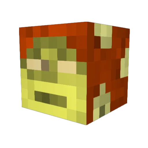 oneiral Minecraft avatar head, 3D render