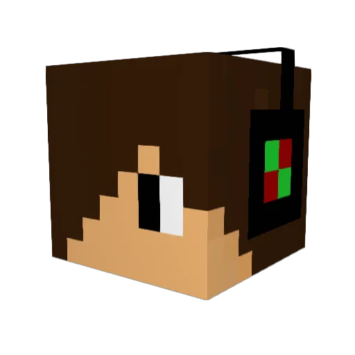 oneman20 Minecraft avatar head, 3D render