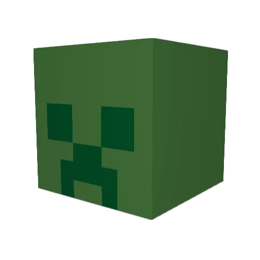 onemap Minecraft avatar head, 3D render