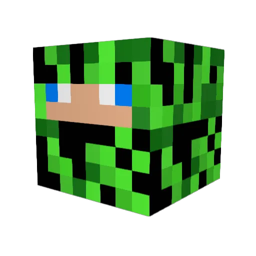 onenonlyy Minecraft avatar head, 3D render