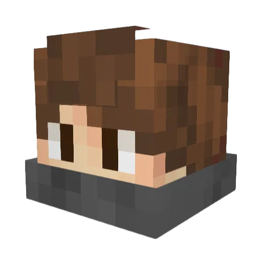 onepam Minecraft avatar head, 3D render