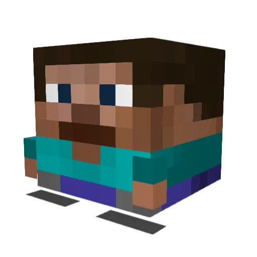 oneparksa Minecraft avatar head, 3D render