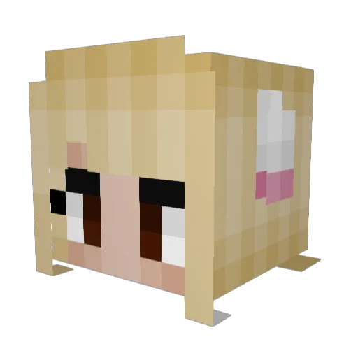 onepiecesenshi Minecraft avatar head, 3D render