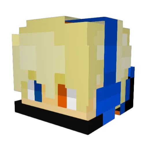 oneplusonetwo Minecraft avatar head, 3D render