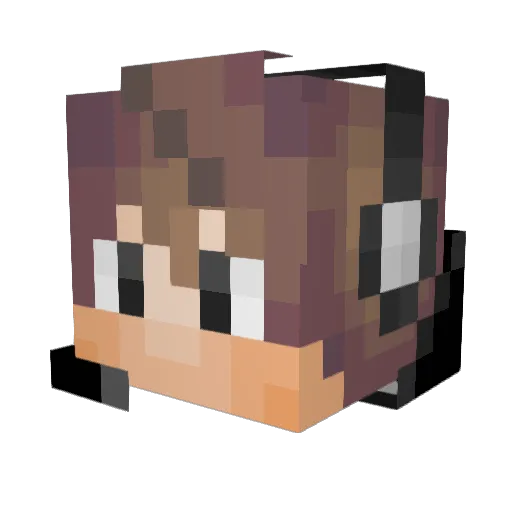 oneshotwarwick Minecraft avatar head, 3D render