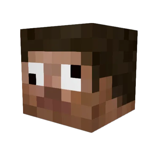 onetwoten Minecraft avatar head, 3D render