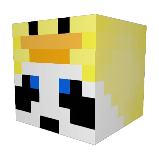 onewayyy Minecraft avatar head, 3D render