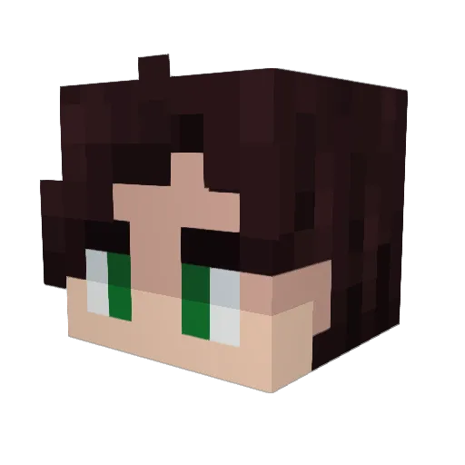 onezen Minecraft avatar head, 3D render