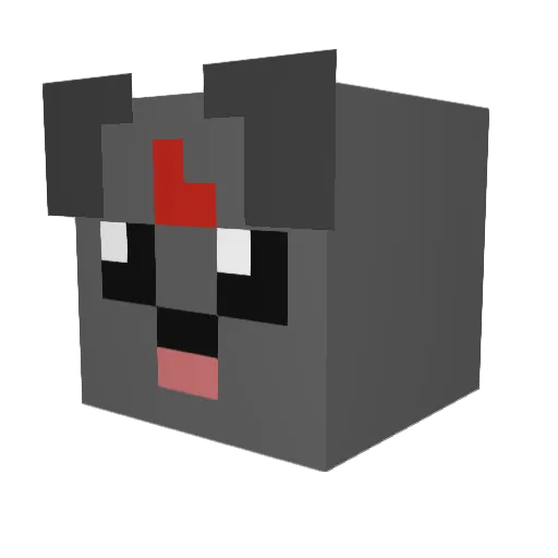 ongeon Minecraft avatar head, 3D render