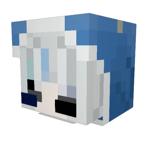 ongyuchen Minecraft avatar head, 3D render