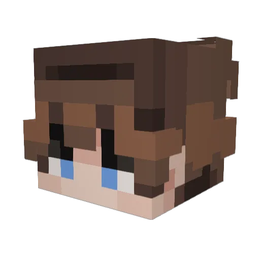 oni855tv Minecraft avatar head, 3D render