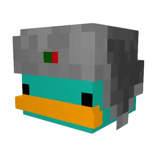 oni_0103 Minecraft avatar head, 3D render