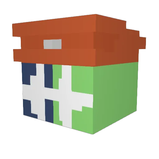 oni_1 Minecraft avatar head, 3D render