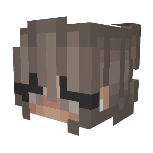 onibc Minecraft avatar head, 3D render