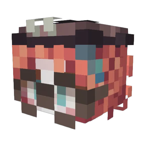 onigirib0y Minecraft avatar head, 3D render