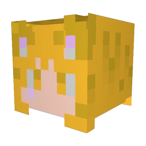 onigoromo Minecraft avatar head, 3D render