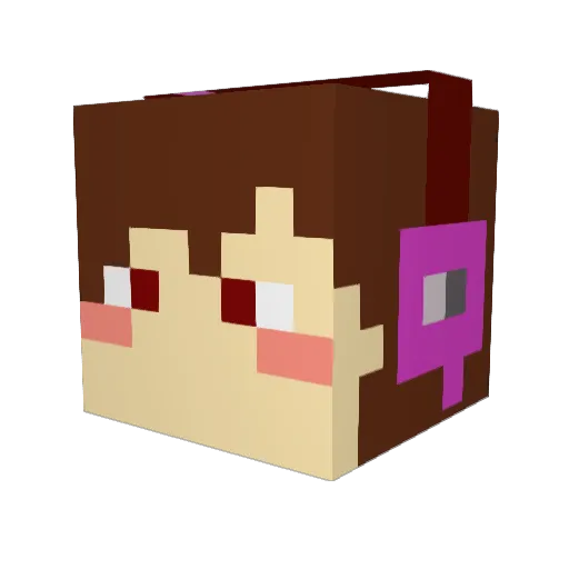 oniko_ri Minecraft avatar head, 3D render