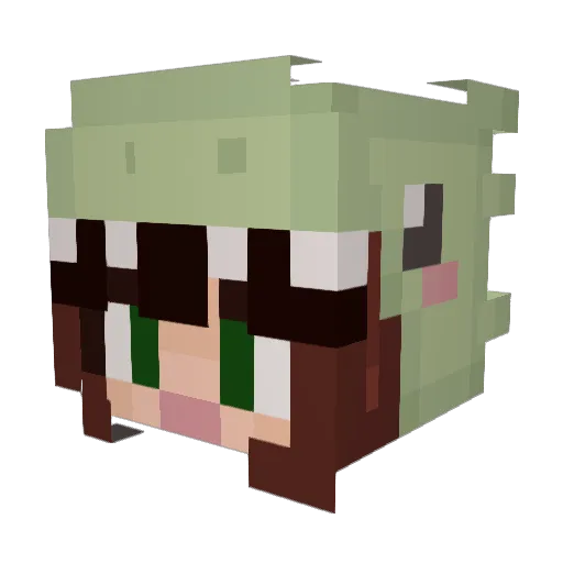 onimonni Minecraft avatar head, 3D render