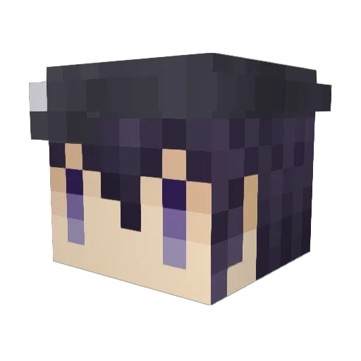 onionblack Minecraft avatar head, 3D render