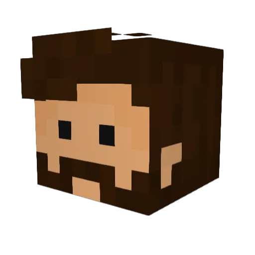 onkel1 Minecraft avatar head, 3D render