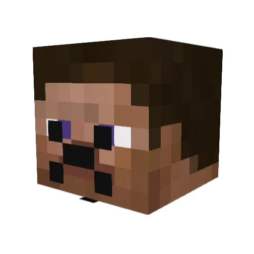 onkelnougat Minecraft avatar head, 3D render