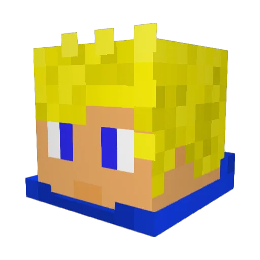 onki34 Minecraft avatar head, 3D render