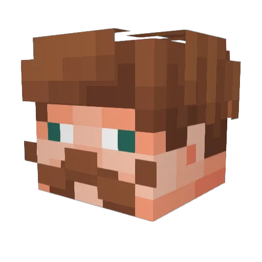 onkoo Minecraft avatar head, 3D render