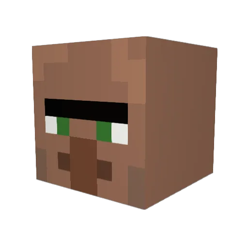only0891 Minecraft avatar head, 3D render
