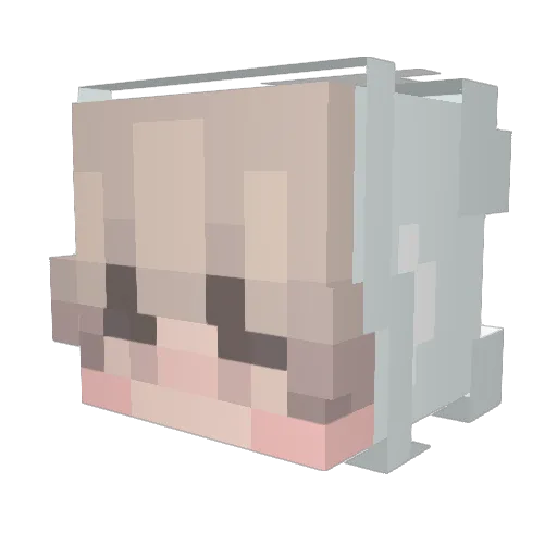 only3oD Minecraft avatar head, 3D render