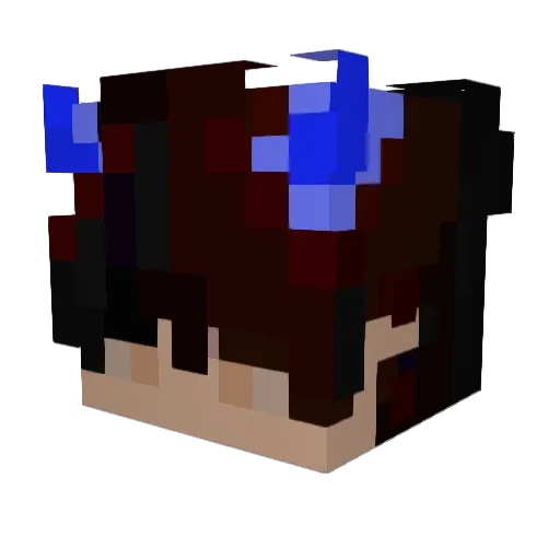 onlyTeTo Minecraft avatar head, 3D render