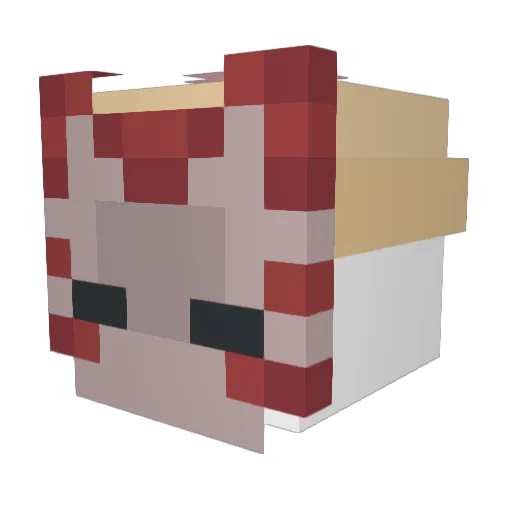 onlyXEBEC Minecraft avatar head, 3D render