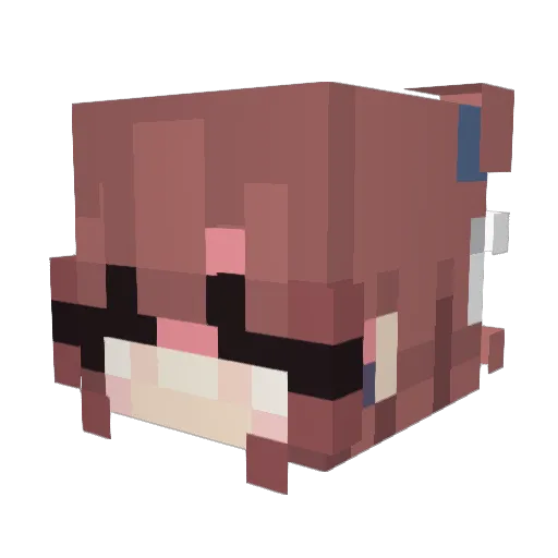 only_dna Minecraft avatar head, 3D render